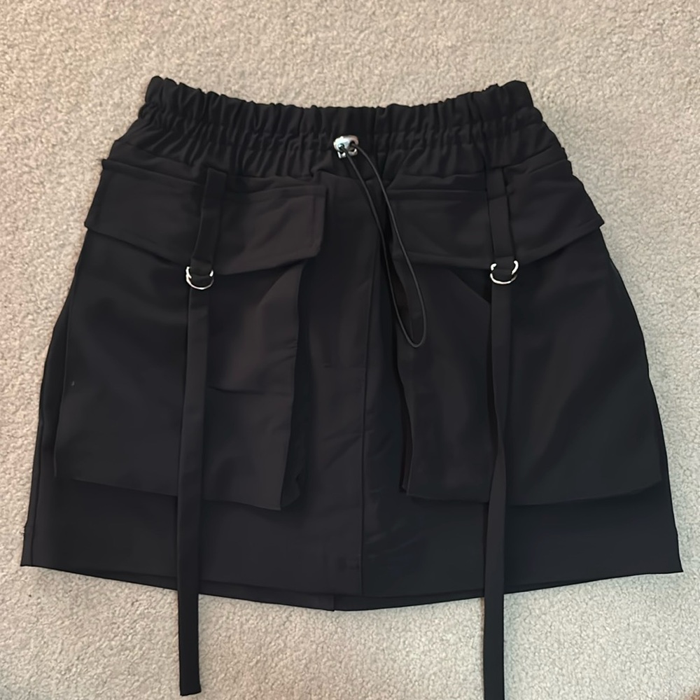 Black Mini Skirt with Pockets